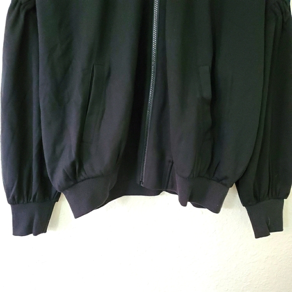 CAbi Chance Zip Up Bomber Jacket Black Small - Picture 2 of 10